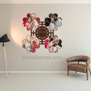 Sublimation Clock - Heart Flower Design File