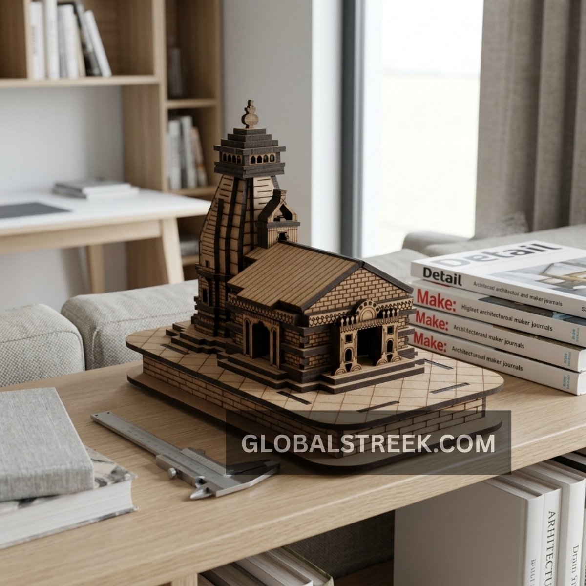 Kedarnath Temple Laser Cutting File 3mm