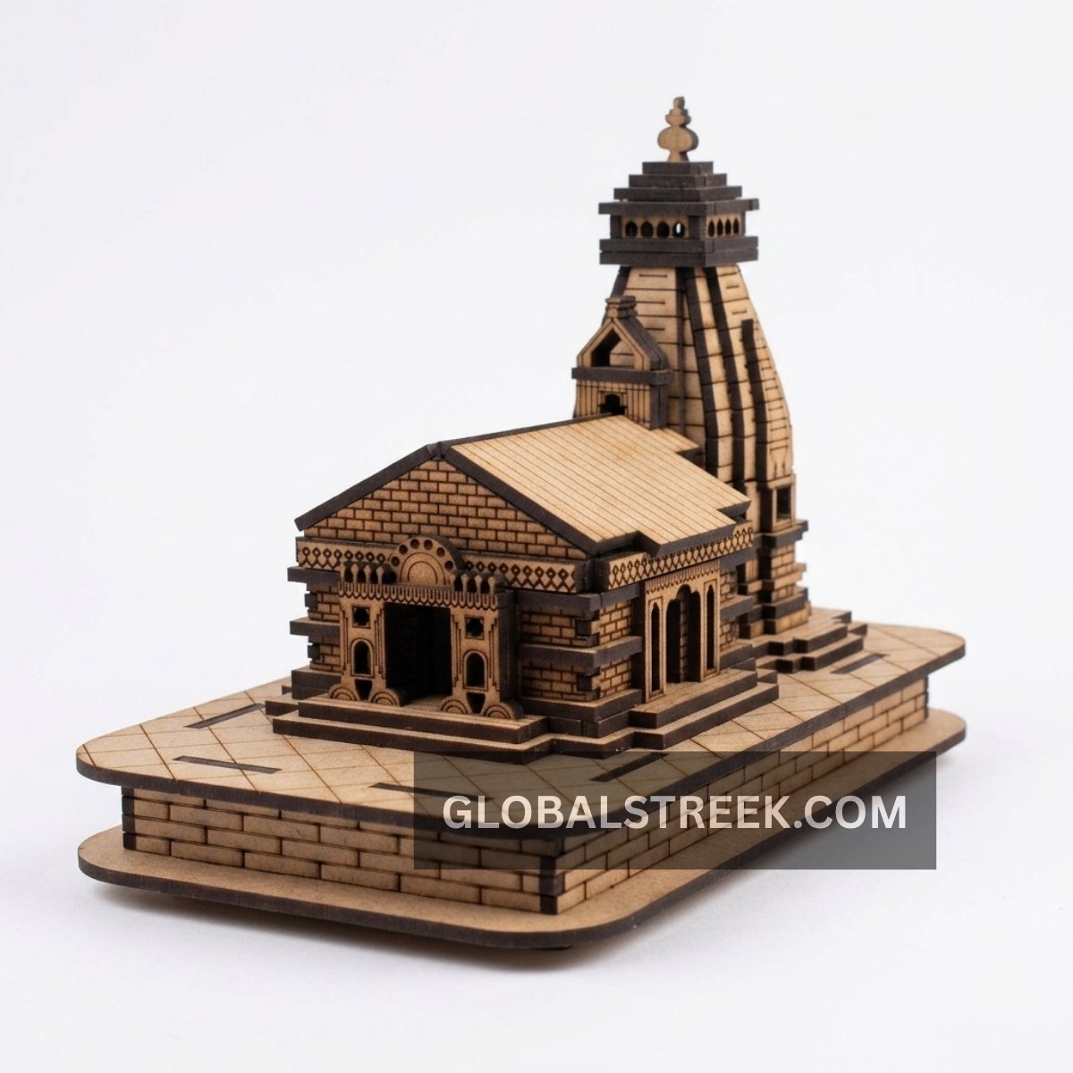 Kedarnath Temple Laser Cutting File 3mm MDF 3D Model