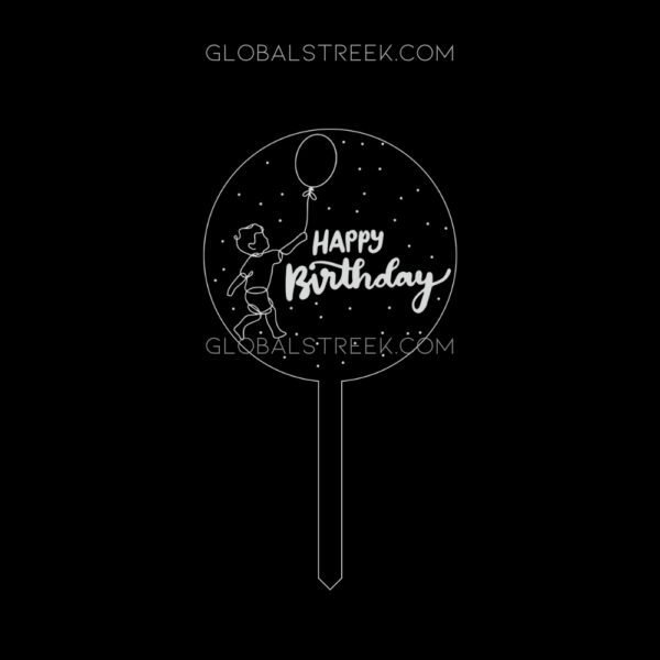 Birthday Acrylic Cake Topper Design File
