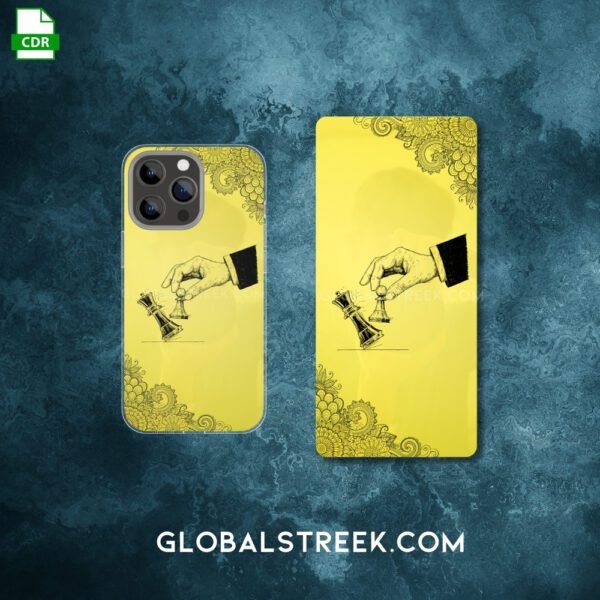 Golden Acrylic Mobile Back Panel Design File