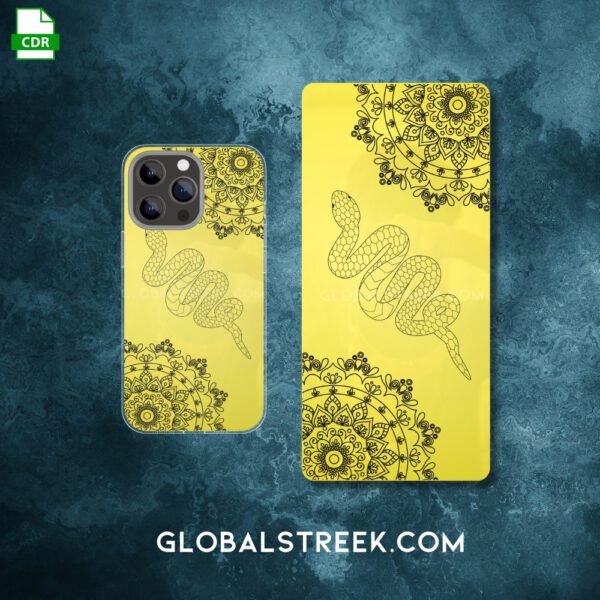 Golden Acrylic Mobile Back Panel Design File