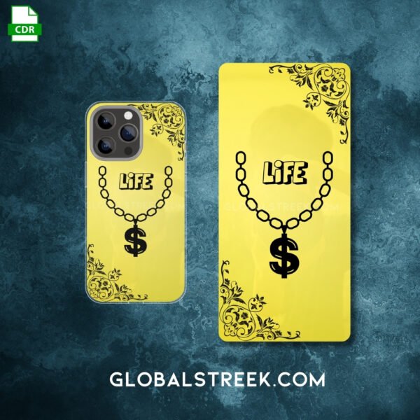 Golden Acrylic Mobile Back Panel Design File