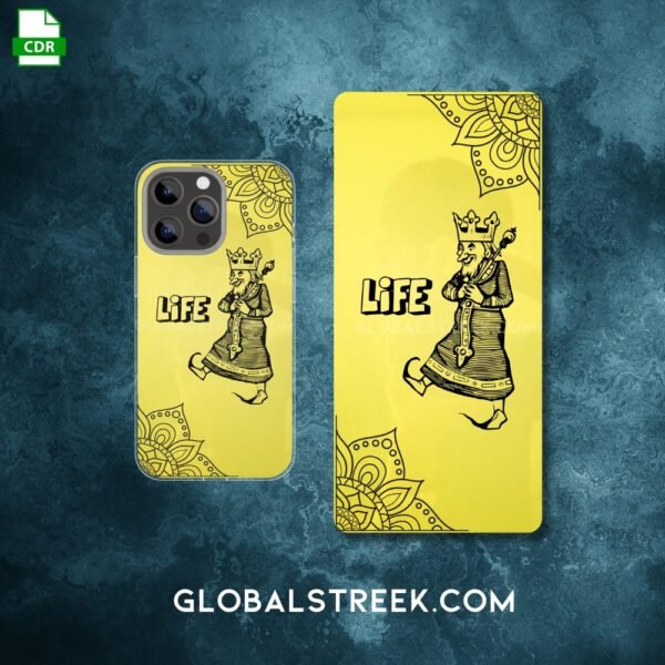 Golden Acrylic Mobile Back Panel Design File