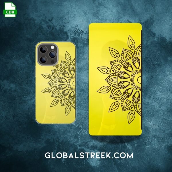 Golden Acrylic Mobile Back Panel Design File