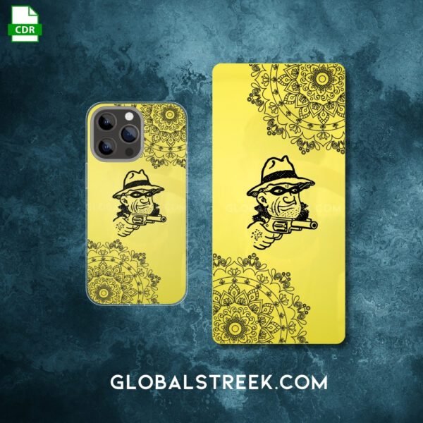 Golden Acrylic Mobile Back Panel Design File