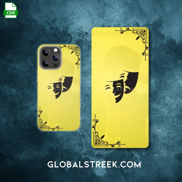 Golden Acrylic Mobile Back Panel Design File