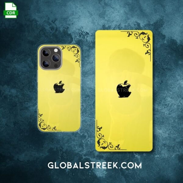 Golden Acrylic Mobile Back Panel Design File