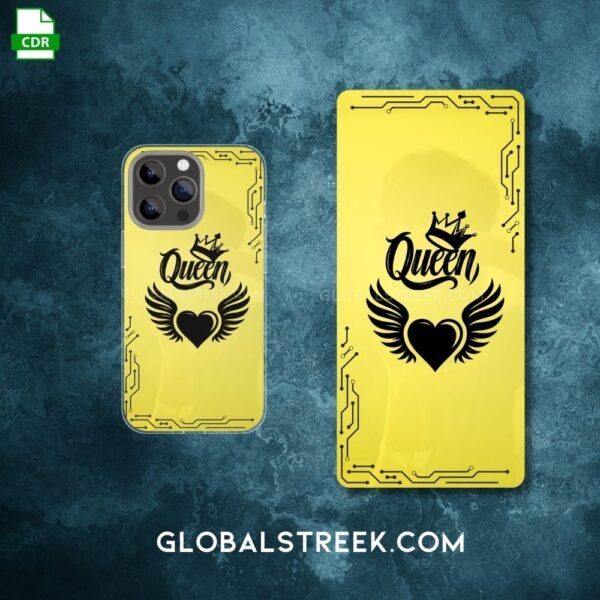 Golden Acrylic Mobile Back Panel Design File