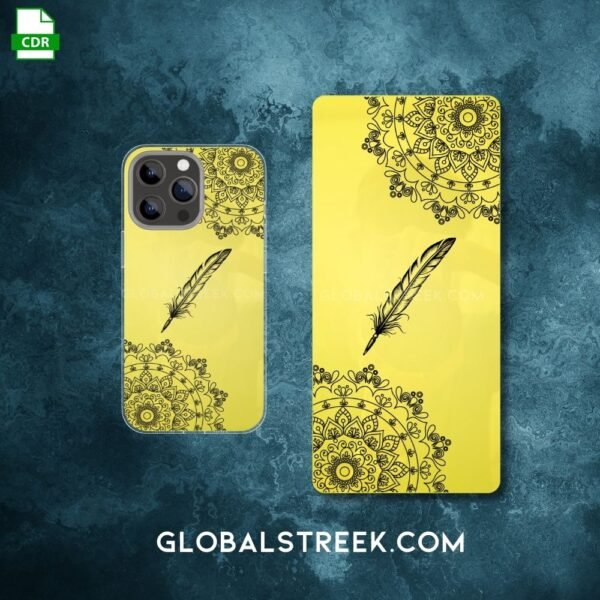 Golden Acrylic Mobile Back Panel Design File