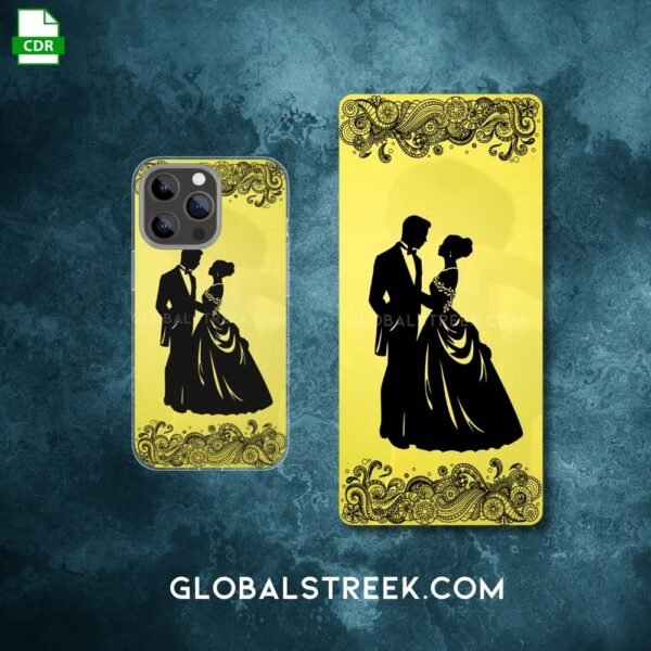 Golden Acrylic Mobile Back Panel Design File