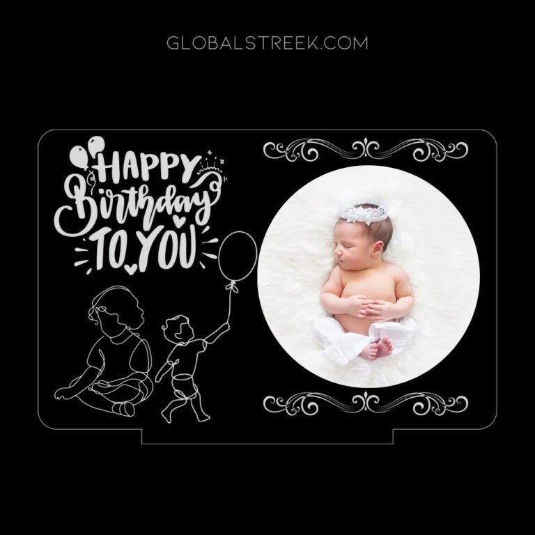 Acrylic LED Night Lamp Photo Frame Design File