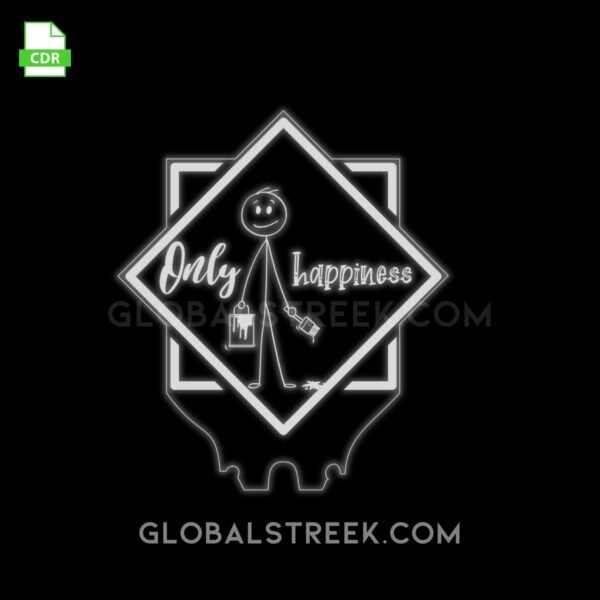 Acrylic Small Night Lamp Design File - Only Happiness