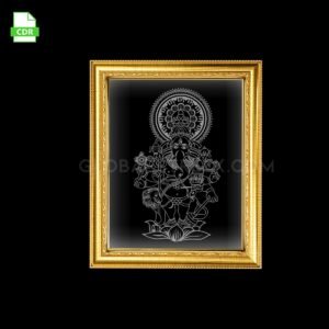 Lord Ganesh Acrylic Frame Artwork Laser Design File