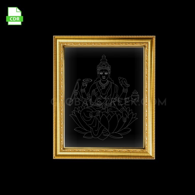 Goddess Lakshmi 2 Acrylic Frame Artwork Laser Design File