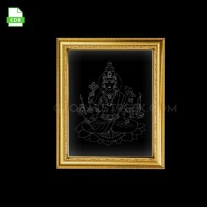Goddess Lakshmi 3 Acrylic Frame Artwork Laser Design File