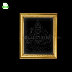 Goddess Lakshmi 4 Acrylic Frame Artwork Laser Design File