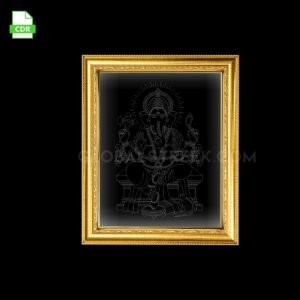 Lord Ganesha 2 Acrylic Frame Artwork Laser Design File