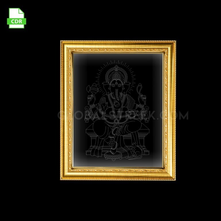 Lord Ganesha 2 Acrylic Frame Artwork Laser Design File