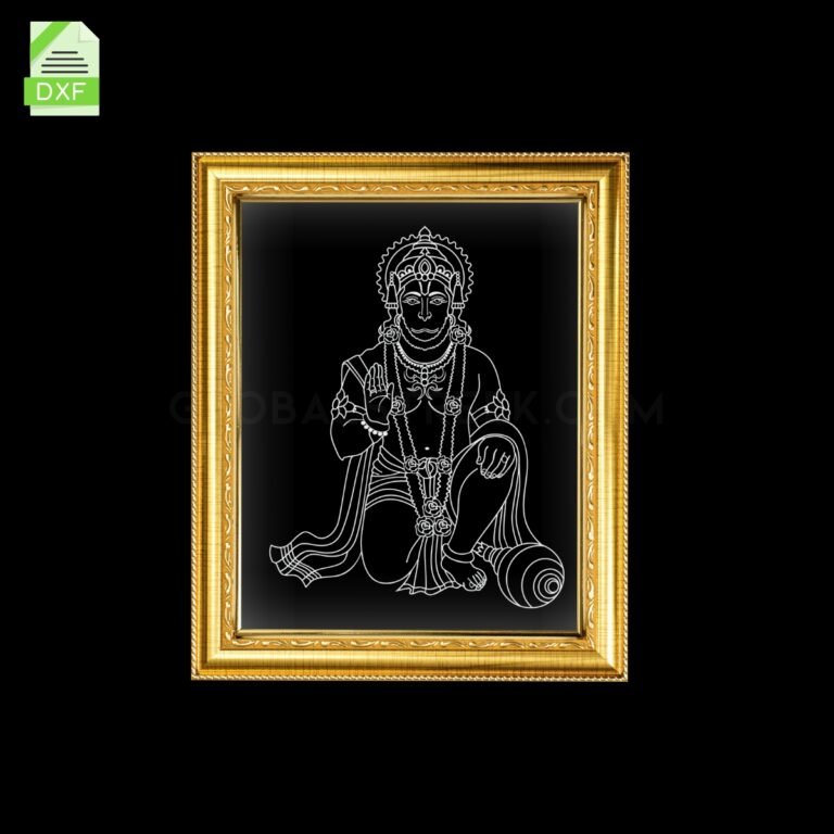 God 6 Acrylic Frame Artwork Laser Design File
