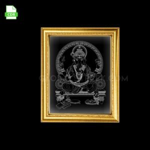 Lord Ganesha 5 Acrylic Frame Artwork Laser Design File