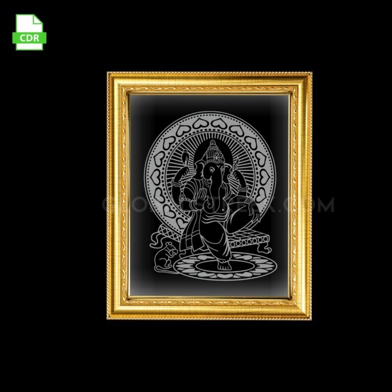 Lord Ganesha 6 Acrylic Frame Artwork Laser Design File