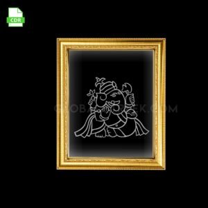 Lord Ganesha 8 Acrylic Frame Artwork Laser Design File