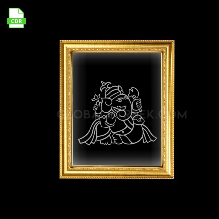Lord Ganesha 8 Acrylic Frame Artwork Laser Design File