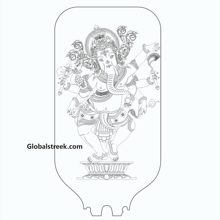 God Ganesha Acrylic Night Lamp Design File