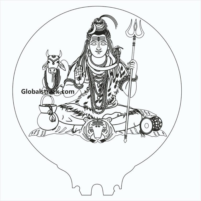 Lord Shiva  Acrylic Night Lamp Design File