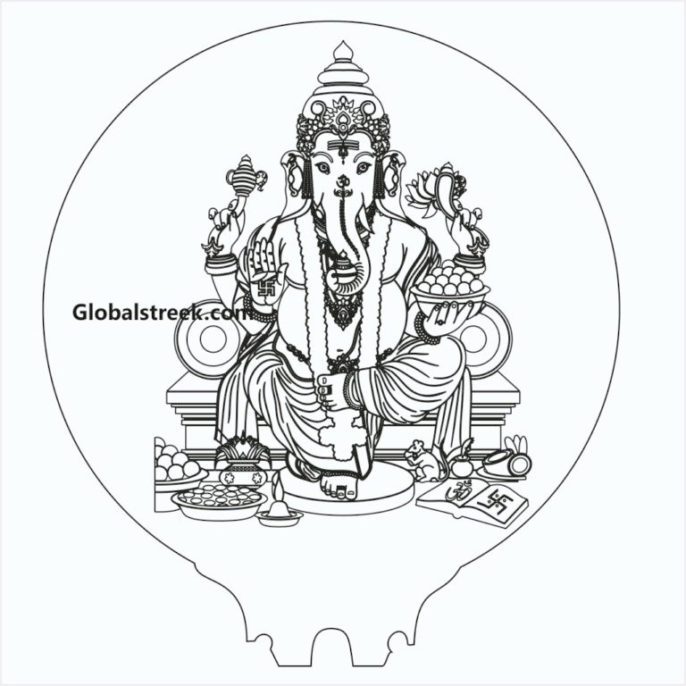 Lord Ganesha Acrylic Night Lamp Design File