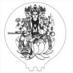 Goddess Lakshmi Acrylic Night Lamp Design File DXF Engraving