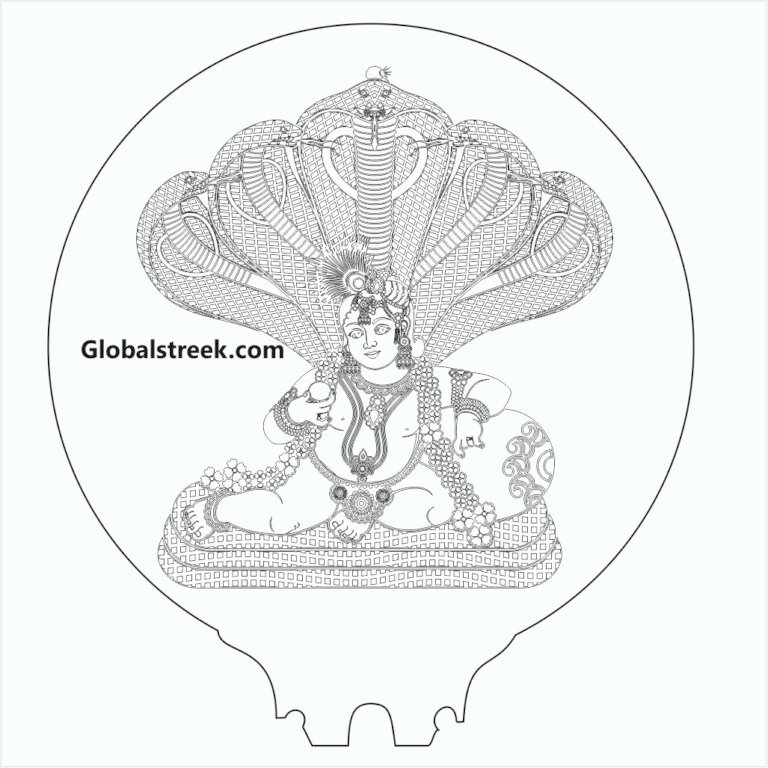 Lord Krishna Acrylic Night Lamp Design File