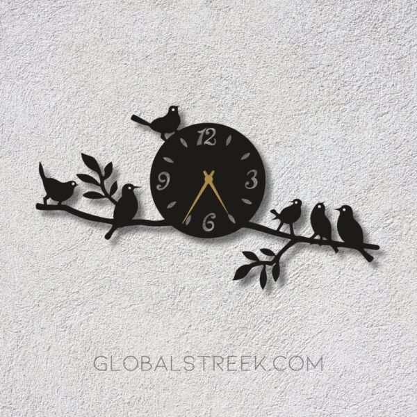 Laser Cutting Bird Clock Design File