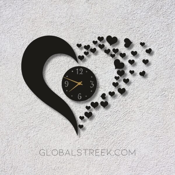 Laser Cutting Heart Clock Design File
