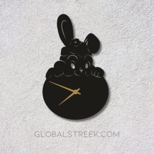 Laser Cutting Rabbit Clock Design File