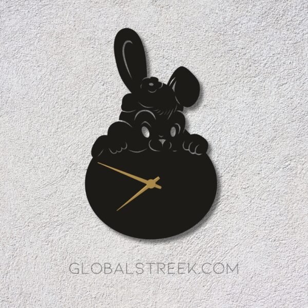 Laser Cutting Rabbit Clock Design File