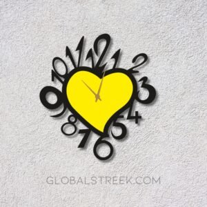 Laser Cutting Heart Clock Design File