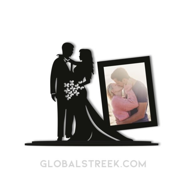 Couple Photo Frame Stand Laser Cutting Design File