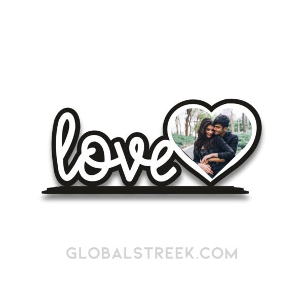 Love Photo Frame Stand Laser Cutting Design File
