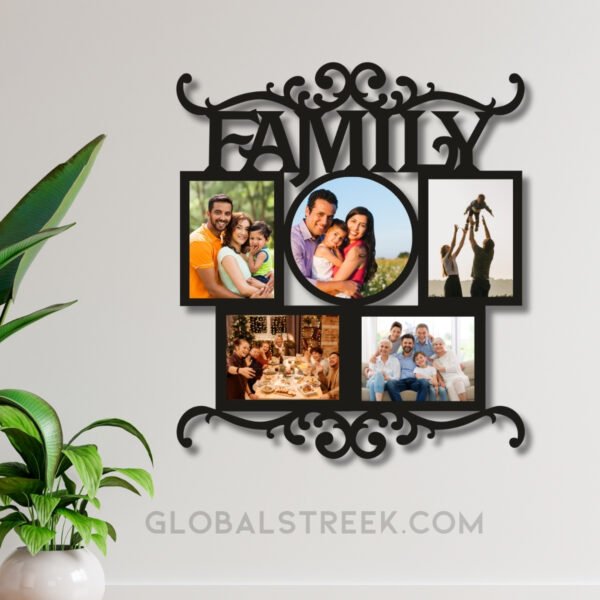 Family Wall Photo Frame Laser Cutting Design