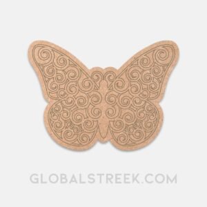 Marked Mdf Butterfly Mandala Art