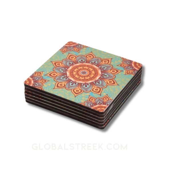 Plain 6 Square MDF Coaster - Image 2