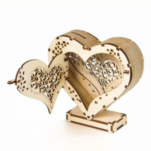 Heart Shape Box Laser Cutting File