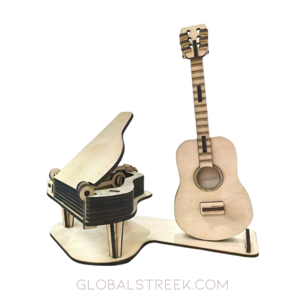 3D Wooden Guitar Puzzle Toy – Laser Cutting & Engraving File
