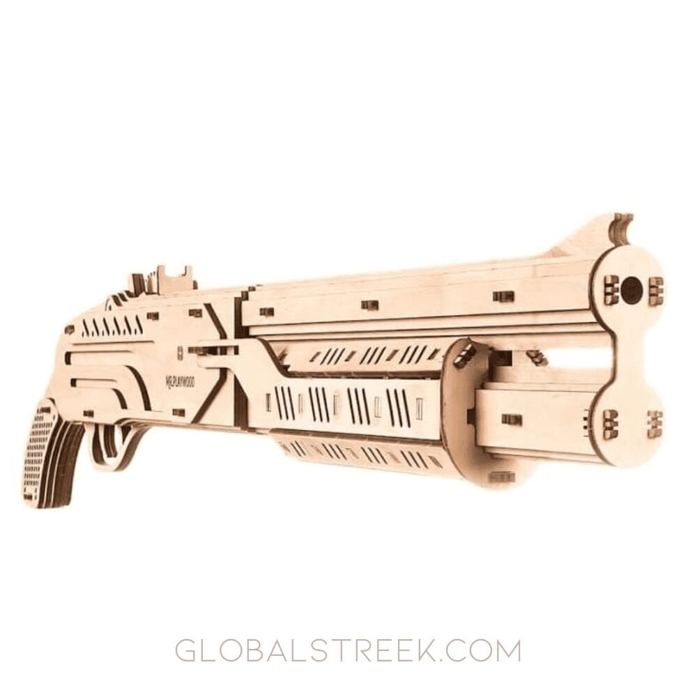 3D Wooden Shotgun Puzzle Toy – Laser Cutting File