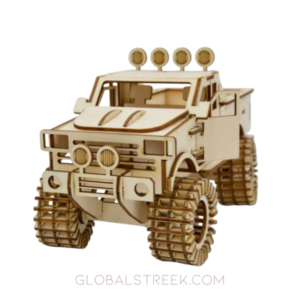 3D Wooden Monster Truck Puzzle Toy – Laser Cutting & Engraving File