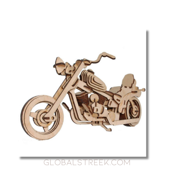 3D Wooden Motorbike Puzzle Toy – Laser Cutting & Engraving File
