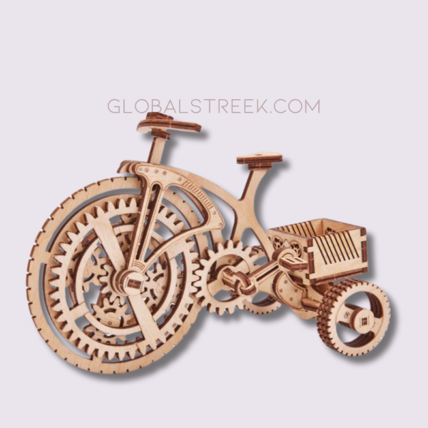 3D Wooden Tricycle Puzzle Toy – Laser Cutting & Engraving File