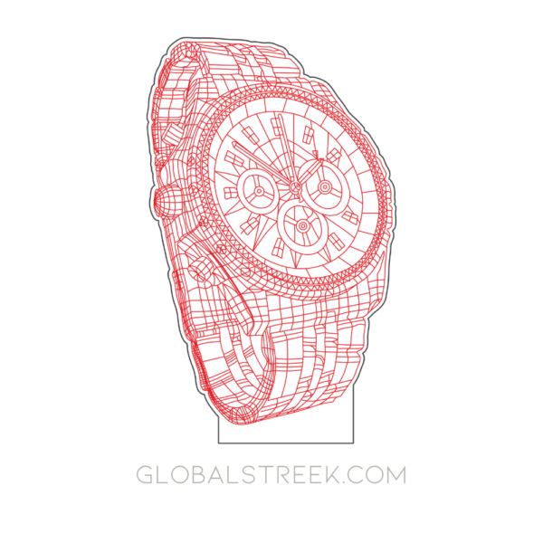 3D Illusion Watch File – DXF Format for CNC & Laser Cutting